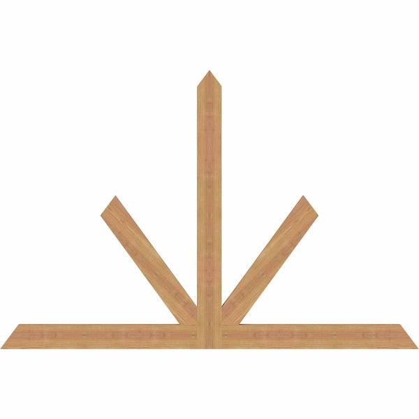 Ekena Millwork Saratoga Timber Gable Bracket, Western Red Cedar, 60"W x 40"H x 1 1/2"D x 3 1/2"F, 16/12 Pitch GBW060X40X0204SAR00SWR - main